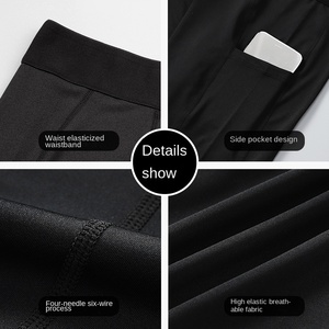 Men's Solid Skinny Sports Pants Fitness Running <strong>Training</strong> <strong>Trousers</strong> Breathable Quick-drying Stretch Moisture Wicking Side Pockets - Product Image 2