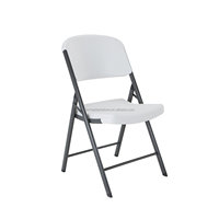Chaises pliantes légères et portables en plastique blanc pour événements, idéales pour la restauration extérieure, l'entreposage et les fêtes de jardin - Vente en gros