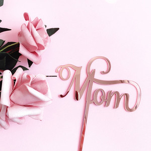 Letrero Acrílico Decorativo para Pastel de Cumpleaños, Feliz Cumpleaños Mamá, Día de la Madre, Edición Limitada - Product Image 1