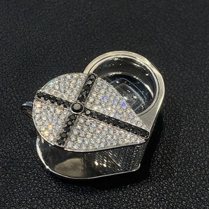 Hiphop véritable or 9K 10K14K18K test de diamant réussi pleine glace culture diamant loupe Unique pendentif créatif pour hommes - Product Image 6