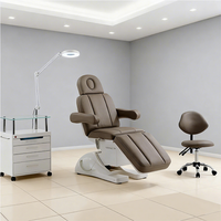 Lit de beauté électrique de luxe à 3 moteurs, table de massage faciale pour salon de spa, avec inclinaison réglable pour salon de beauté et tatouage