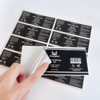 Autocollant de luxe personnalisé marque privée logo étiquette adhésive PP feuille d'or autocollants bougies transparentes impression d'étiquettes