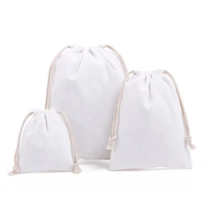 Prix promotionnel – Petits sacs à cordon en mousseline de jute et coton bio, pochettes en lin recyclé, sacs en toile à cordon avec logo personnalisé - Product Image 3