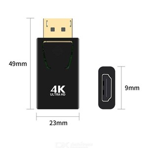 Adaptador DP a HDMI 4K 1080P, Conector de Conversión de Computadora a TV/Monitor, Adaptador DP a HDMI Grande - Product Image 2