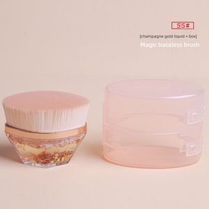 แปรงรองพื้นชนิดน้ำแชมเปญโกลด์ แปรงแต่งหน้าแบบพกพา ขนแปรงใยสังเคราะห์นุ่ม ไม่ทิ้งรอย สำหรับผู้หญิง - Product Image 1