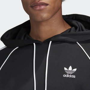 Adidas เสื้อฮู้ด Adidas SST PK ผู้ชายสีดำ/ สีขาวสไตล์ซิปขึ้นพร้อมหน้าจอพิมพ์การออกแบบและซับใน-100% ของแท้ - Product Image 4