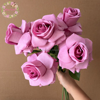 Vente en gros d'usine, rose artificielle de haute qualité, blanche et rose, rose de jardin, rose au toucher réel, pour la décoration de table de mariage