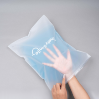 Sac en plastique transparent CPE refermable personnalisé pour vêtements avec logo personnalisé pour l'emballage des vêtements