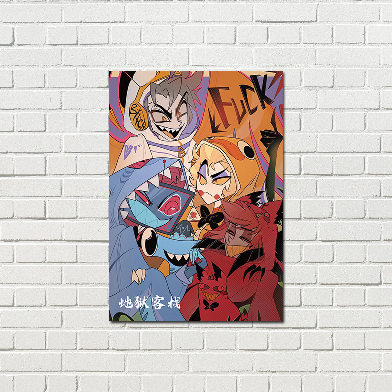 8pcs Hazbin Hotel Anime Posters Paper Poster Set for Wall Art