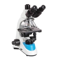 SCITEK Biological Microscope Trinocular Head Double-layer Mechanical Stage Finite Optional System Quadruple Nosepiece for Lab