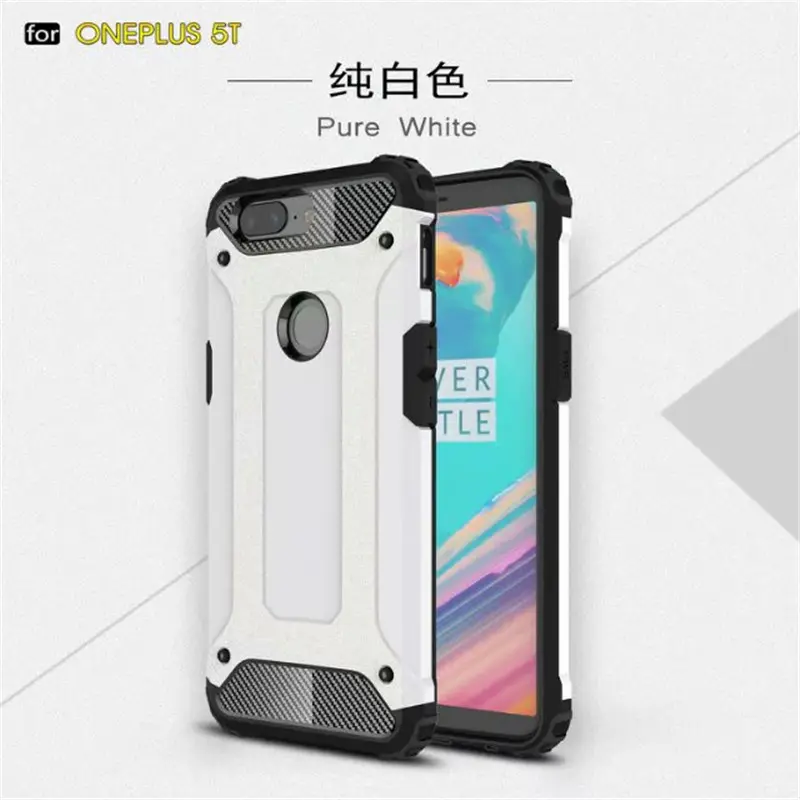 For Oneplus 5 5T Case Simple Soft Silicone Hard PC Armor Hybrid Hard Back Cover For One plus 6 Coque Shell Fundas