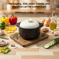 Casserole en céramique émaillée antiadhésive durable de grande capacité compatible avec les cuisinières à gaz