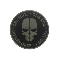 Écusson souple en PVC pour uniforme tactique, patch 3D gaufré, badge latéral à crochet, étiquette adhésive pour chapeau