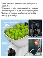 Machine de tennis et de padel intelligente PUSUN PT-MAX C, robot de padel intelligent avec plusieurs exercices, lanceur de balles professionnel pour l'entraînement
