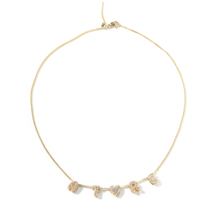 UWIN glassato fuori da te piccola dimensione CZ lettera ciondolo collana personalizzato lettera iniziale ciondolo catena personalizzare gioielli - Product Image 5