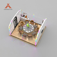 Kawagebo Kamp (KK) 4.2m X 3.9m X 3m Maison de type cabine préfabriquée extérieure géodésique en polystyrène PC de type carré Star Room