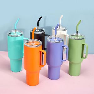 <b>Hot</b> Selling New Version 5.0 40 oz Stainless Steel Vacuum Insulated Tumbler Car Heat Resistant Water Cup <b>Drinks</b> with Handle - Product Image 1