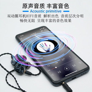 หูฟังไดร์เวอร์แบบไดนามิกคู่ MMCX หูฟังชนิดใส่ในหูแบบถอดได้ปรับได้ HiFi 20Hz-20kHz ระดับออดิโอไฟล์ - Product Image 3