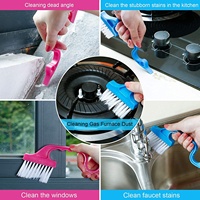 Cepillo de limpieza manual de plástico, extraíble y lavable, para orificios de aire acondicionado, ranuras de ventilación, ranuras de cocina y baño, y limpieza de ventanas