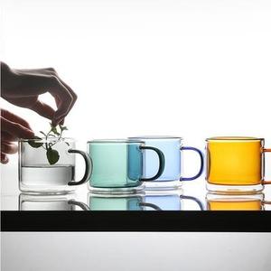 Wholesaleカスタマイズされたロゴ大250ミリリットルクリアカラフルなホウケイ酸断熱二重壁ガラスコーヒーカップ - Product Image 4