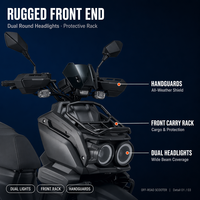 Scooter de banlieue à essence 125cc à kilométrage élevé, contrôleur ECU BOSCH, freinage combiné de sécurité CBS