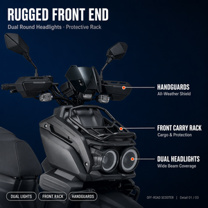 Scooter de banlieue à essence 125cc à kilométrage élevé, contrôleur ECU BOSCH, freinage combiné de sécurité CBS - Product Image 3