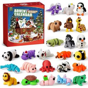 24PCS Mystery <b>Squishy</b> Blind Box Advent Calendar <b>Slow</b> <b>Rise</b> Stress Relief Fidget Sensory Toy TPR Silicone Kids - Product Image 1