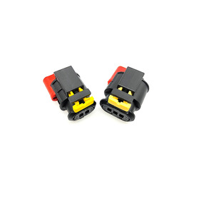 Connecteur de faisceau de câblage automobile 2 ou 3 broches en plastique noir, rouge, jaune pour capteur de voiture, injecteur de carburant, bobine d'allumage, prise 284426-1, 284425-1 - Product Image 1