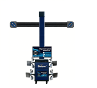 Équipement de réparation automobile entièrement automatique haute précision à quatre caméras, machine d'alignement de roues 3D avec double moniteur