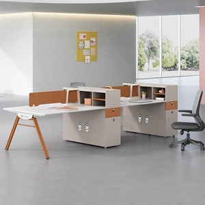 Hiện đại tối giản melamine mô-đun điều hành văn phòng máy trạm ngăn kéo máy tính bền bàn làm việc nhân viên vị trí phân vùng - Product Image 1