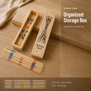 Gioco Mikado in Legno all'Ingrosso, Gioco Classico con Bastoncini e Scatola in Legno, Logo Personalizzabile OEM - Product Image 1