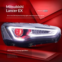 Pour Mitsubishi Lancer 09-16, ensemble de phares modifiés style Audi A5, feux de jour à LED, phares au xénon 24V 55W
