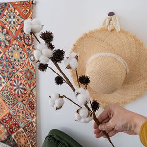 Branche de coton artificielle CallaFloral, fleur séchée blanche, décoration d'intérieur, bouquet de mariage, 6 têtes, style INS - Product Image 2