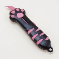 Couteau utilitaire rétractable en forme de patte de chat, ouvre-boîte adorable, couteau à boîte rétractable en forme de patte de chat