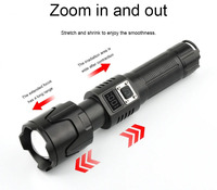 Lampe de poche à affichage LCD TG-SD302 haute luminosité Zoom rechargeable Super lumineux lampe torche tactique LED Camping lampe de poche