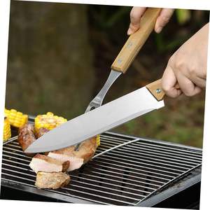 Ensemble de 2 outils <span class=keywords><strong>Barbaque</strong></span> Couteau <span class=keywords><strong>Barbaque</strong></span> et fourchette à découper Coupeur de barbecue Kit d'accessoires pour grillades - Product Image 6