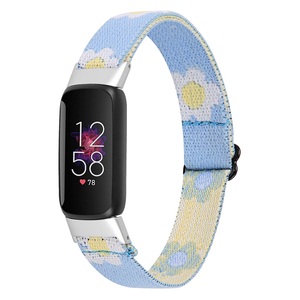<span class=keywords><strong>Bracelet</strong></span> de connecteur en métal pour <span class=keywords><strong>Fitbit</strong></span> <span class=keywords><strong>Luxe</strong></span> Special Edition Pattern Printing <span class=keywords><strong>Bracelet</strong></span> de montre en nylon élastique réglable - Product Image 2