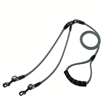 NOVIPET Laisse Rétractable Double Robuste Anti-Nœuds pour Chien, Personnalisable, en PVC Étanche, Double Crochet Durable pour la Promenade de Deux Animaux