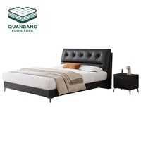 Lit en cuir capitonné de luxe moderne, taille King Queen, cadre de lit souple pour la maison, l'appartement, l'hôtel, meubles de chambre à coucher, prix d'usine