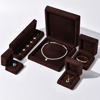Coffret à bijoux en velours de luxe, emballage personnalisé pour bijoux, boîte de présentation pour bague, collier, bracelet, marques de bijoux haut de gamme