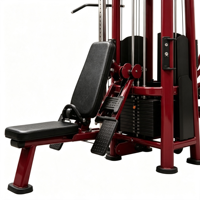 Appareil de musculation commercial pour 8 personnes, station de flexion des jambes, en acier Q235, pile de poids de 150 kg, machine d'entraînement complet du corps 8