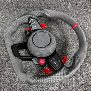 Volant en fibre de carbone PU de haute qualité pour <span class=keywords><strong>Audi</strong></span> R8 <span class=keywords><strong>TT</strong></span> Mk2 <span class=keywords><strong>Mk3</strong></span> B8 <span class=keywords><strong>RS</strong></span> TTS-Leather Assembly Modified Upgraded Design - Product Image 5