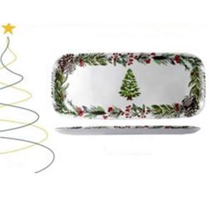 Serie <span class=keywords><strong>de</strong></span> árboles <span class=keywords><strong>de</strong></span> Navidad <span class=keywords><strong>de</strong></span> 15x6,6 pulgadas, bandeja <span class=keywords><strong>de</strong></span> servicio poco profunda <span class=keywords><strong>de</strong></span> <span class=keywords><strong>loza</strong></span> fina para ensalada, Pasta, fruta, microondas, Apto para lavavajillas - Product Image 2