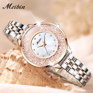 Montres pour femmes en strass de luxe, montres pour femmes à bracelet en acier imperméables et élégantes, vente en gros de montres-bracelets à quartz - Product Image 5