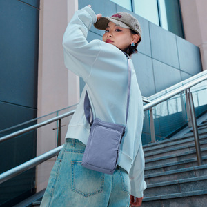 Women's Vertical Square Shoulder <b>Bag</b> Nylon Drawstring Phone <b>Bag</b> Portable Everyday Use - Product Image 3