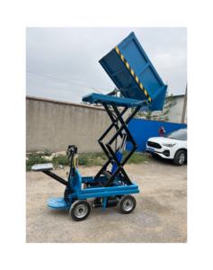 Small Scissor Lift Truck Hydraulic Building Maintenance Lift <b>Climbing</b> Car Mobile Scissor Lift Platform - Product Image 3