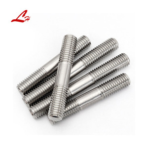 Tùy chỉnh thép không gỉ ren đầu Stud Rod M8 M16 M20 đôi cuối Stud bu lông đồng bằng kết thúc SS304 316 - Product Image 1