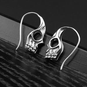 Pendientes de Aro con Forma de Calavera Personalizados de Acero Inoxidable 316L, Venta Directa de Fábrica, OEM ODM, Joyería de Moda - Product Image 1