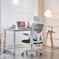 Chaise de bureau moderne et économique en maille, ergonomique, pivotante, pour personnel et ordinateur