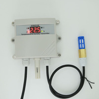 Sensor de Temperatura y Humedad de Pared con Pantalla LED de 3/6 Dígitos, Transmisor RS485 Modbus RTU, OEM IP65, Control por Aplicación Inteligente